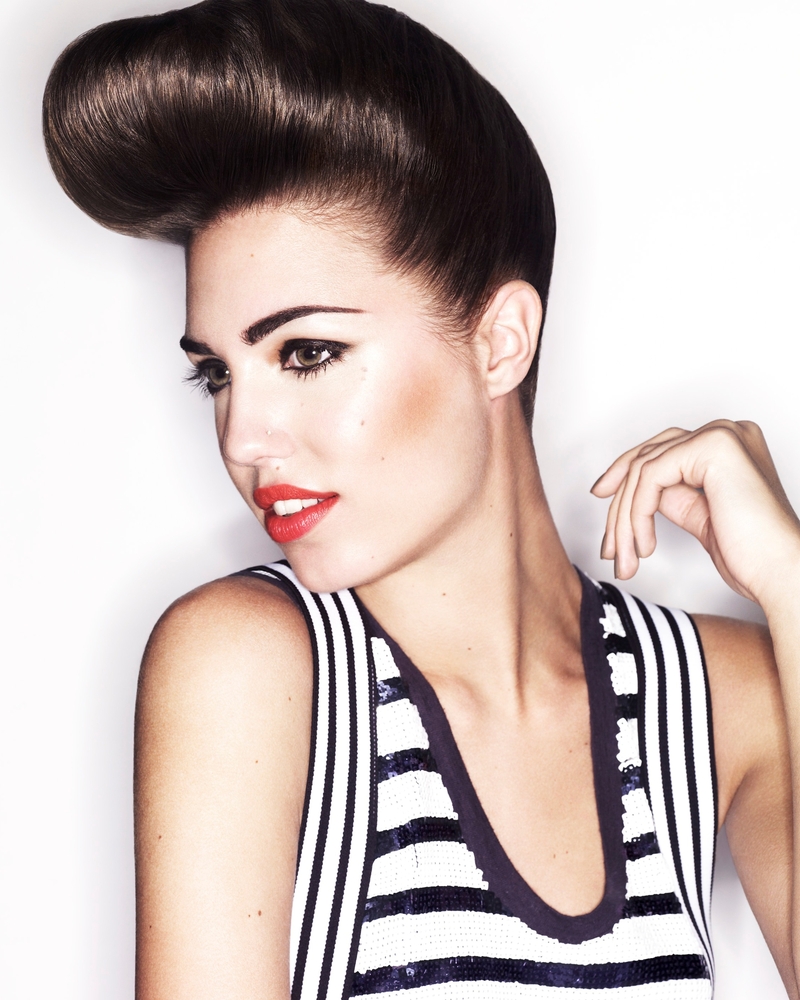 Ambe Le Bon sporting a high quiff