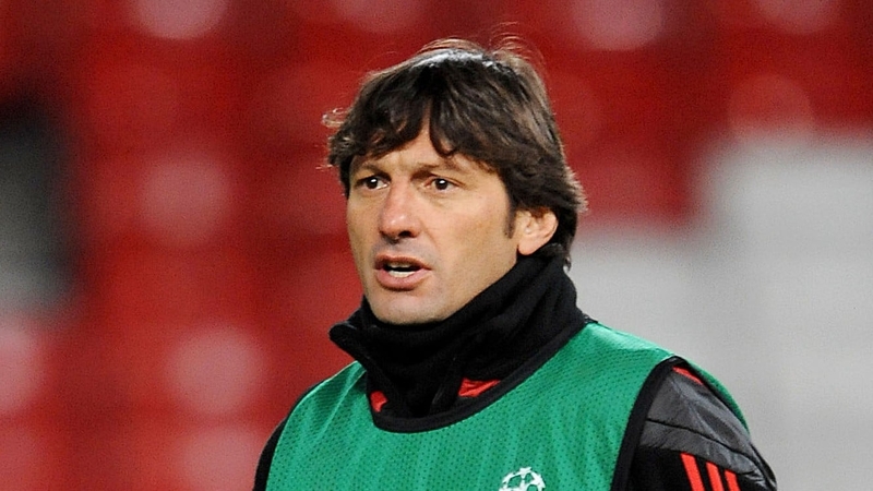 Leonardo (pictured) has been replaced as AC Milan boss by Massimiliano Allegri
