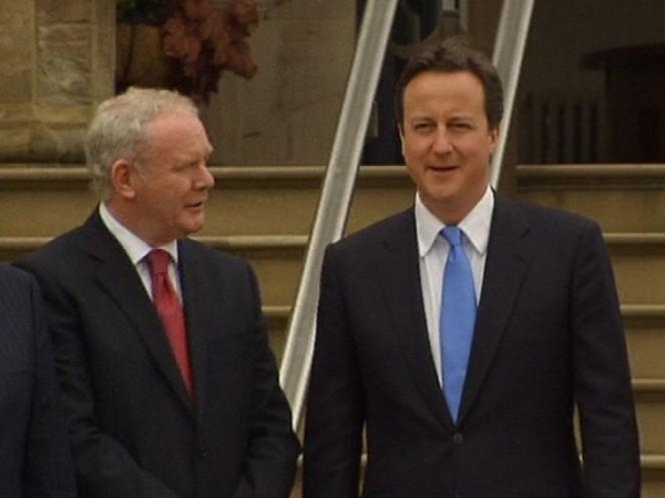 McGuinness &amp; Cameron - British PM on a visit to Northern Ireland