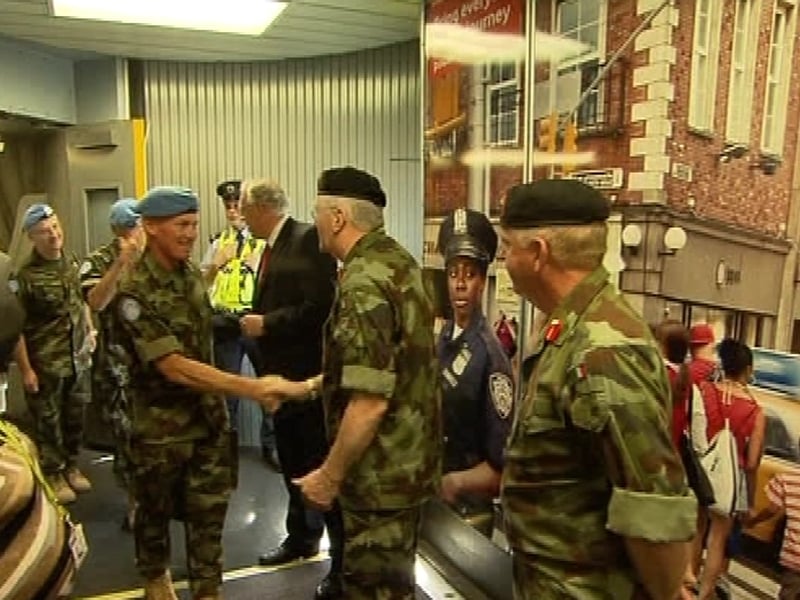 Irish soldiers - Returned to Dublin