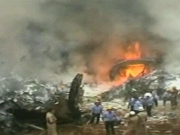 India - Plane overshot runway