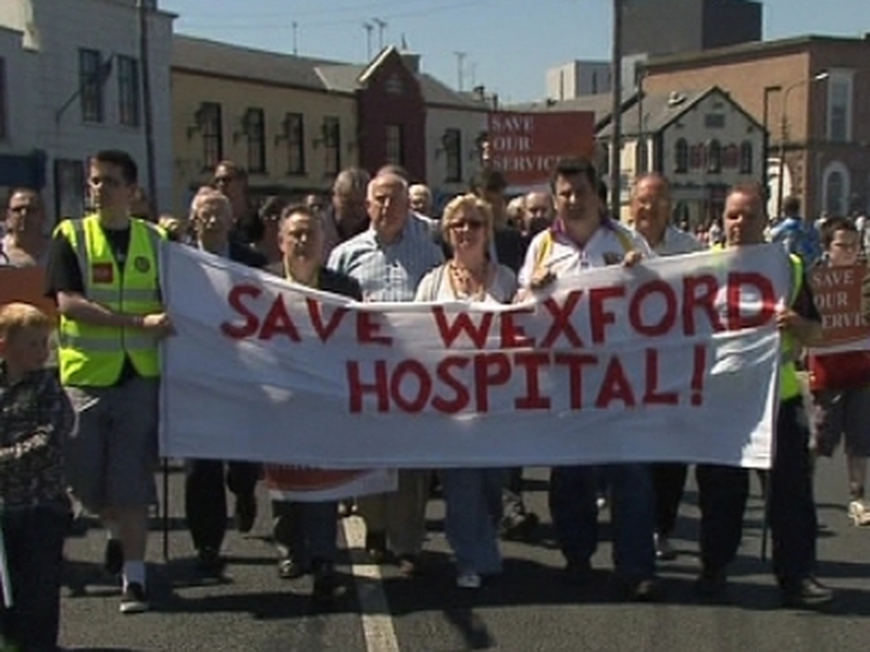 Wexford - Protest over plans for hospital