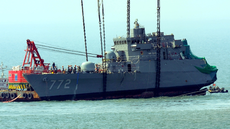 Korea - 46 sailors died when the Cheonan sank in March