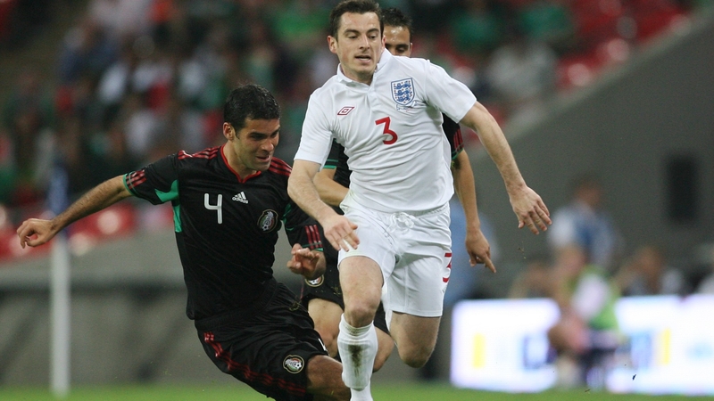 Mexico's Rafael Maquez (left) in action in the pre-World Cup friendly against England at Wembley