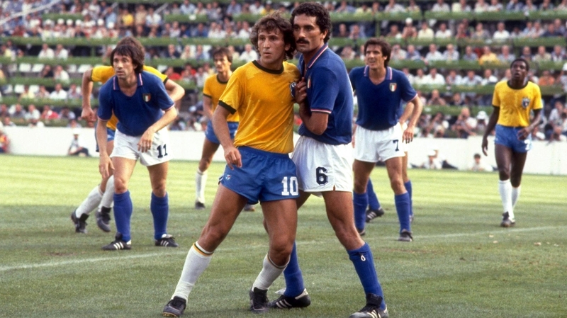 Zico (left) couldn't believe his 'goal' didn't stand