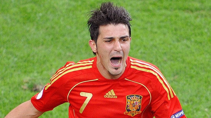 David Villa scored the first and set up the second for Spain