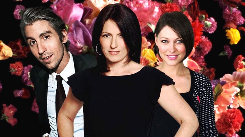 Emma Willis pictured with Davina McCall and George Lamb