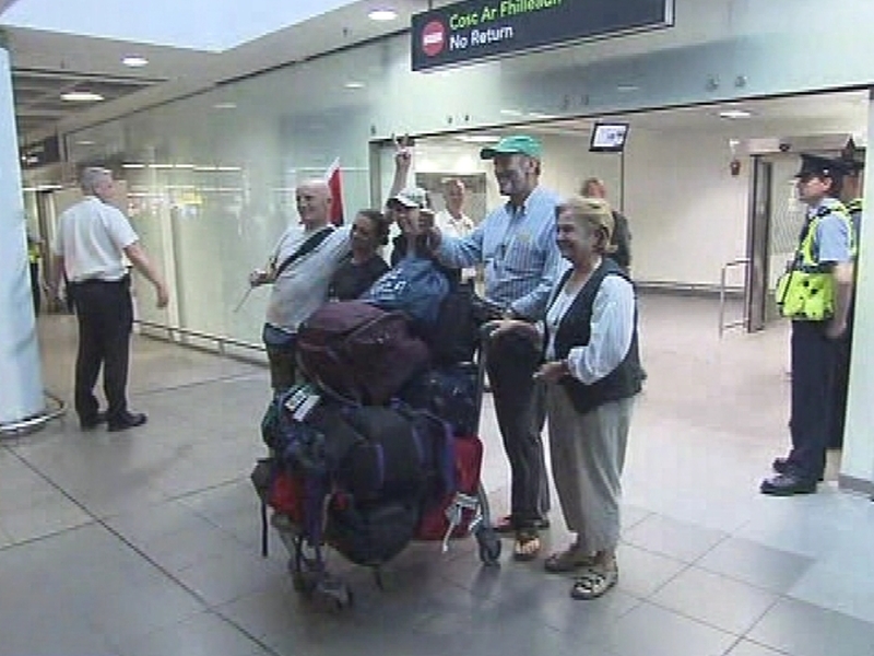 Dublin Airpot - Activists return home