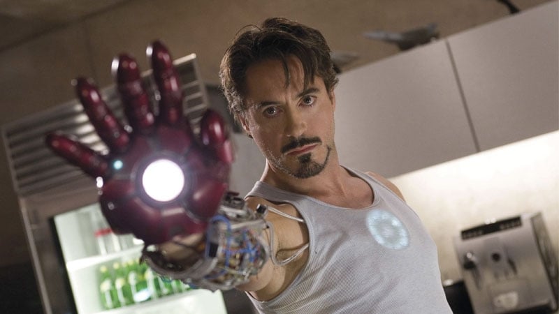 Robert Downey Jr as Tony Stark in Iron Man