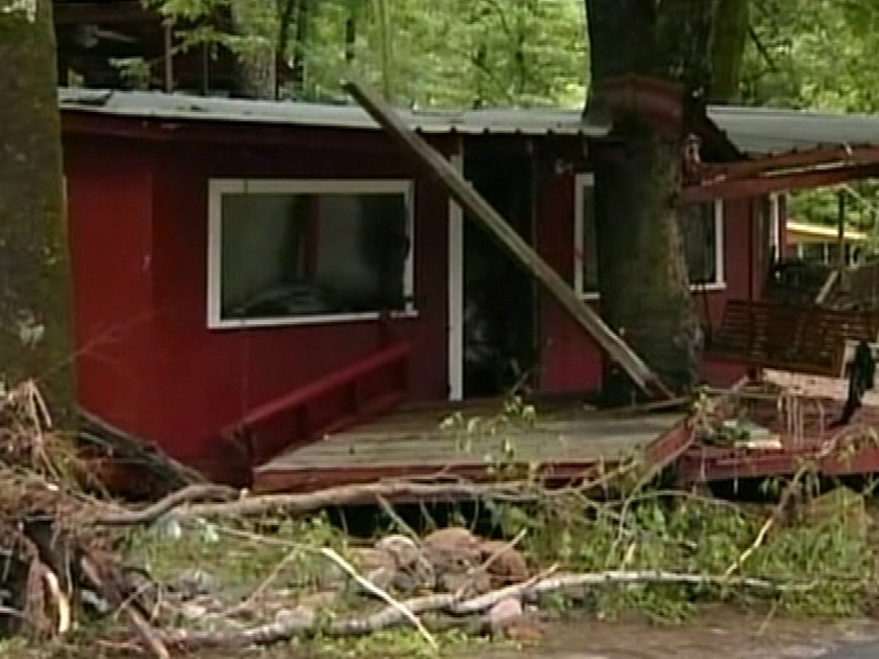 Arkansas - Heavy rains swelled the Little Missouri River