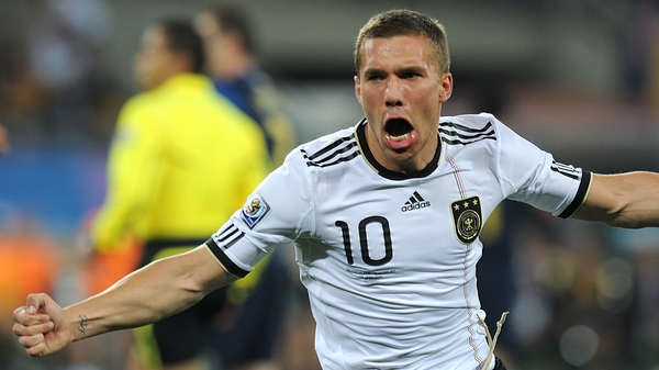 Lukas Podolski struck Germany's opening goal against Australia