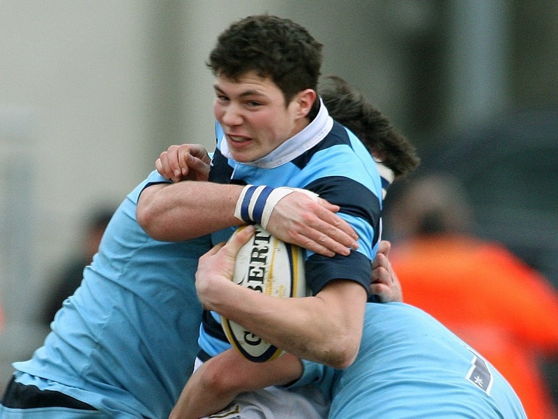 Ross Jones in action for Castleknock in the Leinster Schools Senior Cup