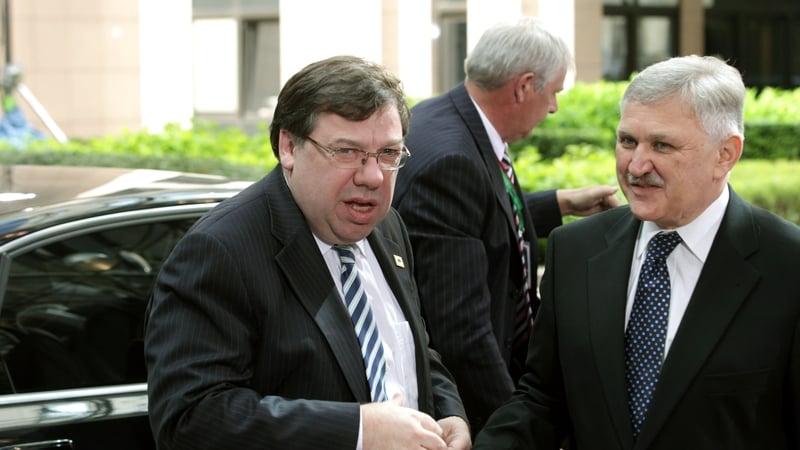 Brian Cowen - Arrives for meeting in Brussels