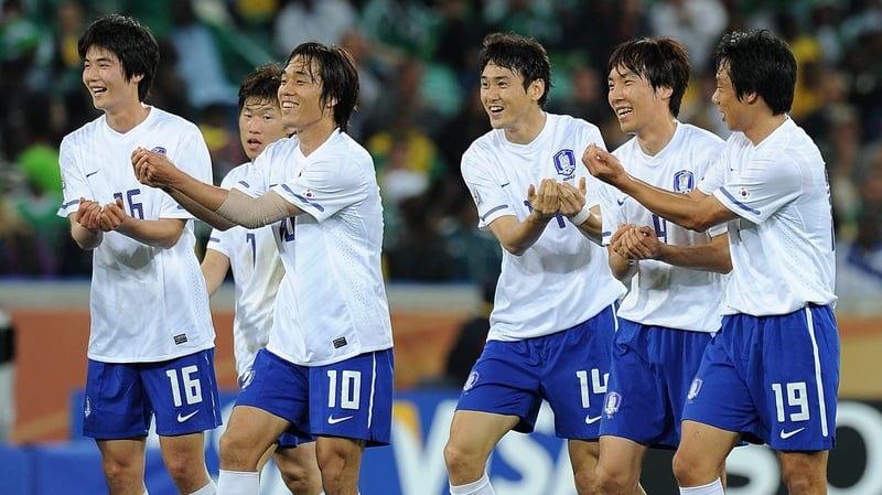 South Korea synchronise their goal celebrations