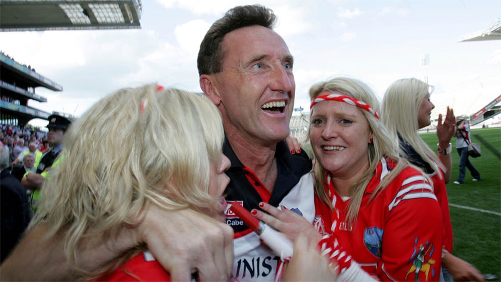 Louth manager Peter FItzpatrick celebrates