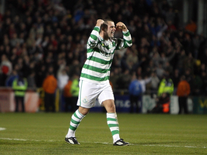 Chris Turner head home the winner for the Dublin Rovers