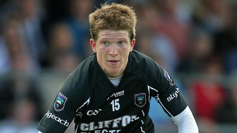 Sligo player David Kelly gave Tubbercurry an early lead against eventual winners Aughawillan