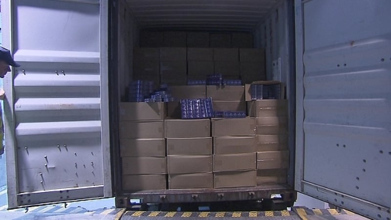 Ashbourne - Cigarettes found in a container in a warehouse