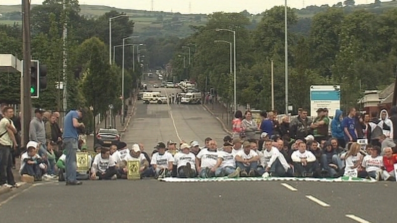 Protestors - Attempted to block parade
