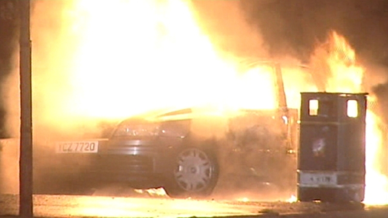 Belfast - A car was set alight