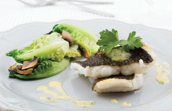 Fillets of Lemon Sole with Prawns