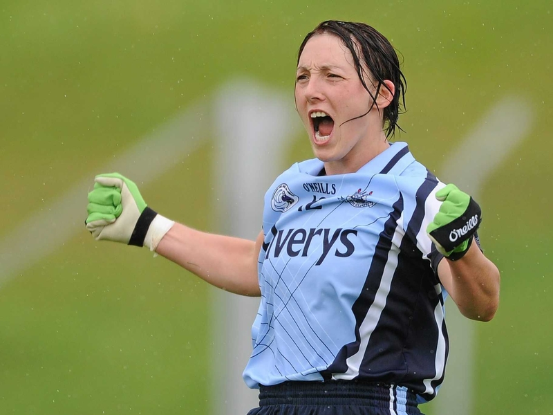 Lyndsey Peat of Dublin celebrates their Leinster Championship win