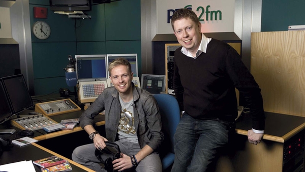 Nicky Byrne and Michael Cahill at RTÉ 2fm