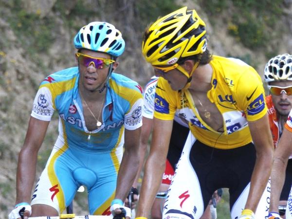 Andy Schleck lost his yellow jersey to Alberto Contador on the Port de Bales climb