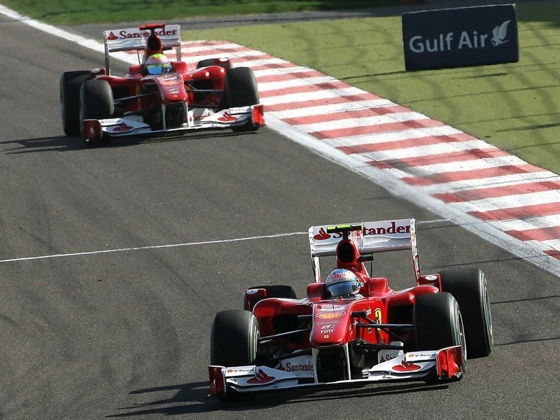 Ferrari finished first and second in Germany