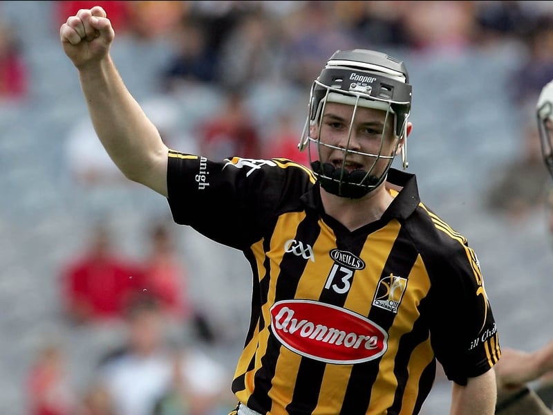 Michael Brennan celebrates his goal for Kilkenny minors