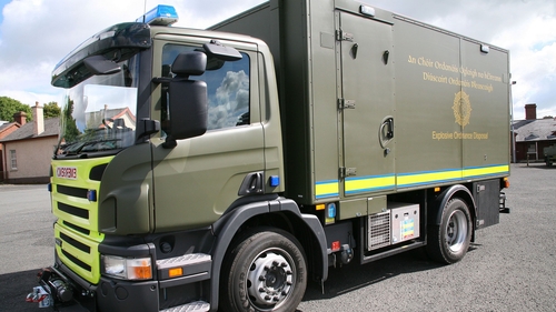 The Irish Defence Forces Explosive Ordnance Disposal unit attended the scene