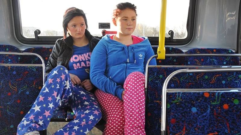 The girls from Pyjama Girls - Lauren Delaney (l) and Tara Sallinger (r)