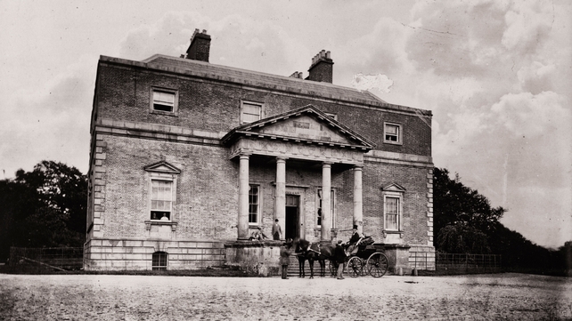 Bellamont Forest House`, Co Cavan, 1870. The carriage here, a Victoria, was fashionable among wealthy families from 1869.