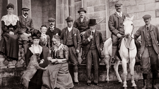 House party, Oak Park, Carlow, October 1901. Oak Park was home to the Breun family. House parties were a significant feature of big house life.