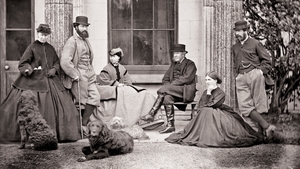 Lord Clonbrock, Ambrose Congreve, Augusta Congreve and two of the Dillon sisters at Mount Congreve, Kilmeadan, Co. Waterford, 1865.
