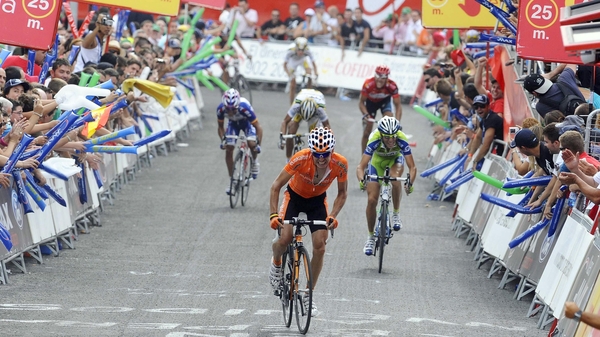 Igor Anton crosses the line for victory