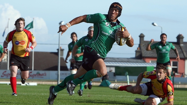 Ray Ofisa goes through for a try