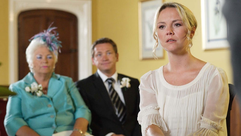 Janine wracked with guilt.