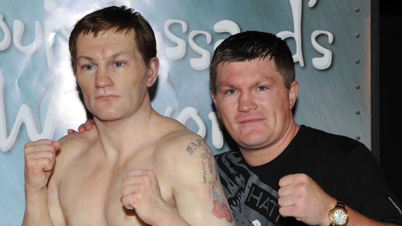 Ricky Hatton's waxwork statue at Louis Tussauds in Blackpool provides a vivid example of Hatton's peak training condition prior to his physical deterioration since he stopped boxing in May 2009; he is now dubbed by the red tops as Ricky 'Fatton'