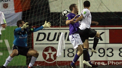 Matthew Tipton headed home Dundalk's opener after three minutes