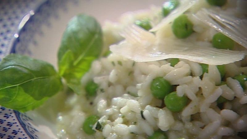 Catherine Fulvio's Pea and Pesto Risotto