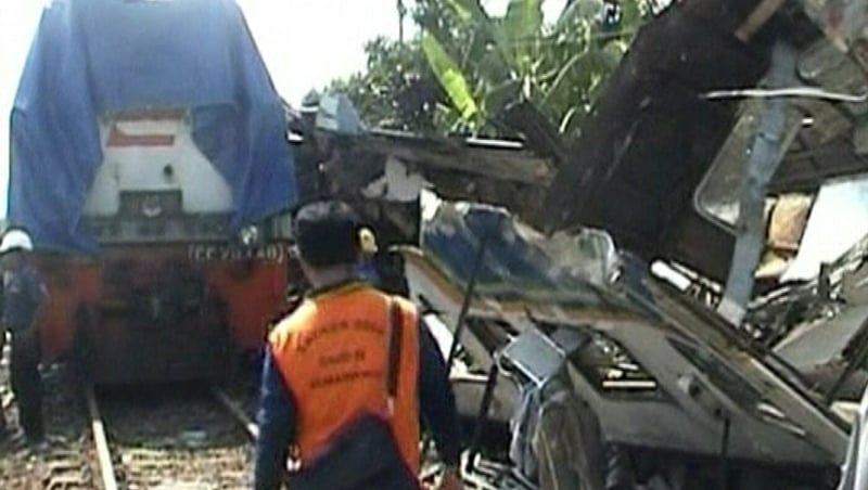 Indonesia - Trains collided at station in Central Java province
