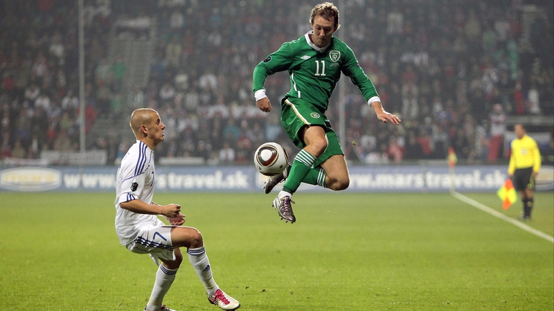 Aiden McGeady - scored his first goal for the Republic of Ireland against Macedonia