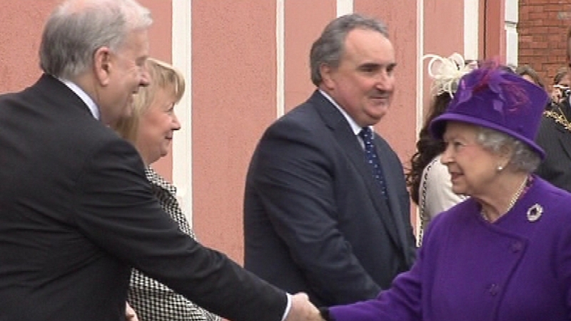 Britain's Queen Elizabeth II - Arriving at UTV studios in Belfast