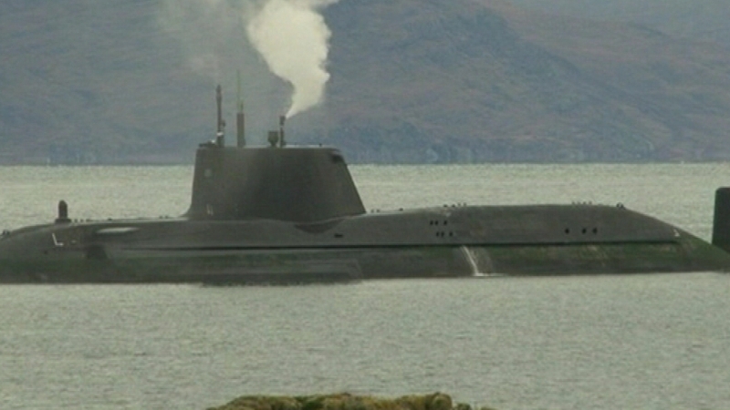 HMS Astute - On sea trials off the Scottish coast