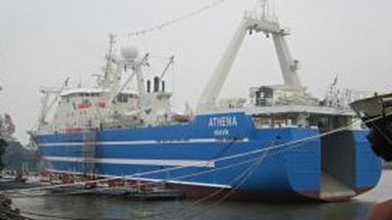 The Athena - Fishing vessel was on fire off the Isles of Scilly (Pic: www.thor.fo)