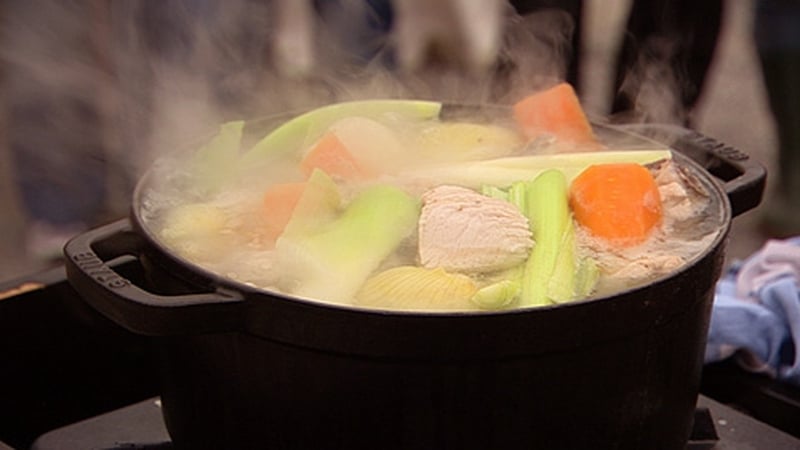 Richard Corrigan's Poached Free Range Chicken with Fresh Garlic Mayonnaise