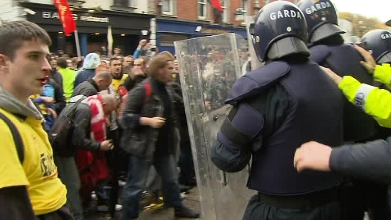 Student protest - Allegations that gardaí used excessive force