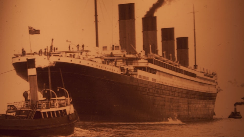 Old photos of the Titanic docked in Southampton