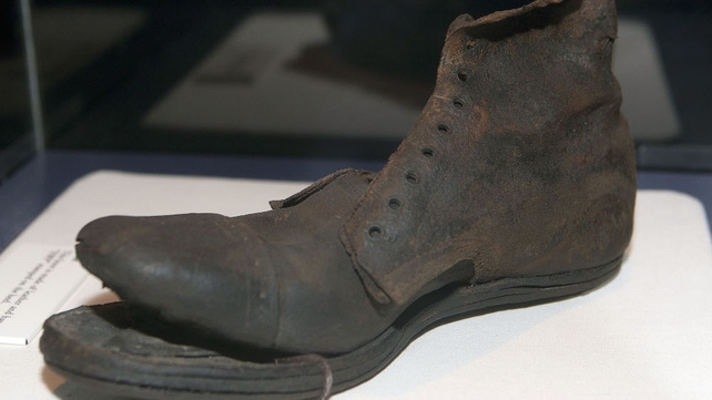 Passenger's boot recovered from the wreck of the Titanic